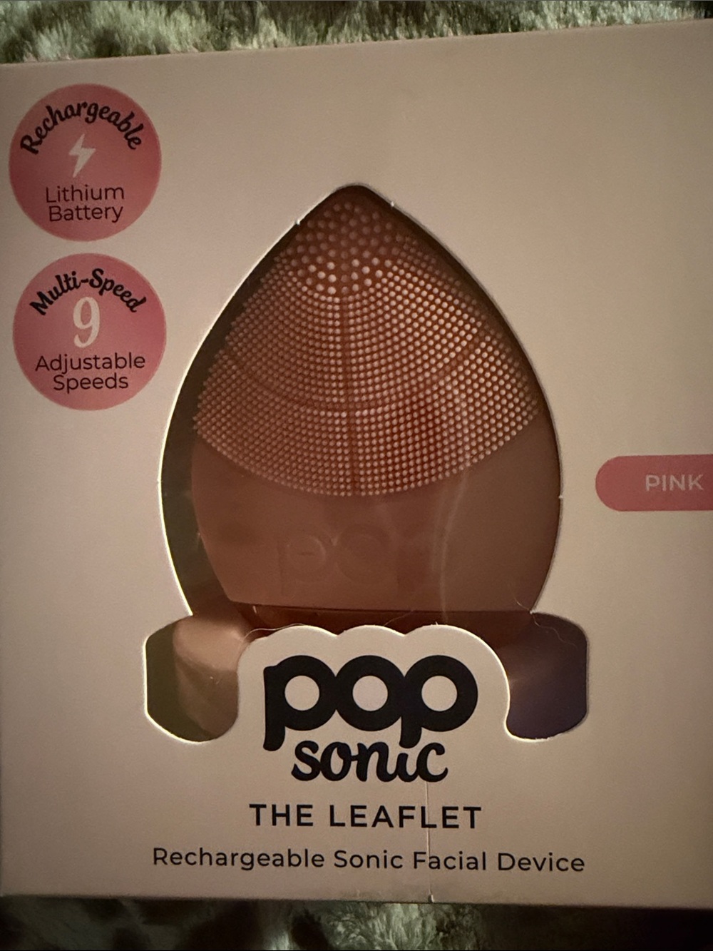 pop sonic The Leaflet Rechargeable Sonic Facial Device - Pink